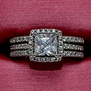 Fashion Ring Wedding Set CZ